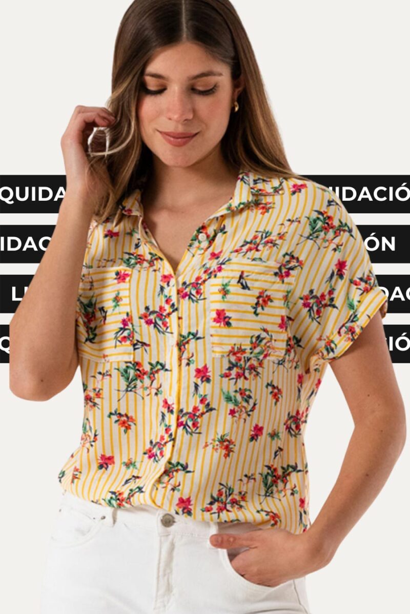 Camisa Floral Stripes