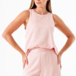 Musculosa Silk Glow - l - rosa