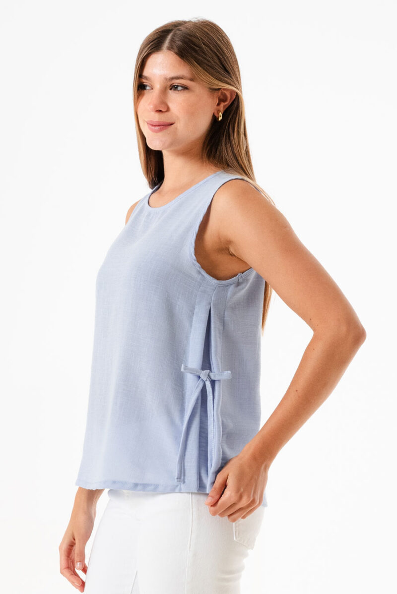 Musculosa Linen con lazos Bali