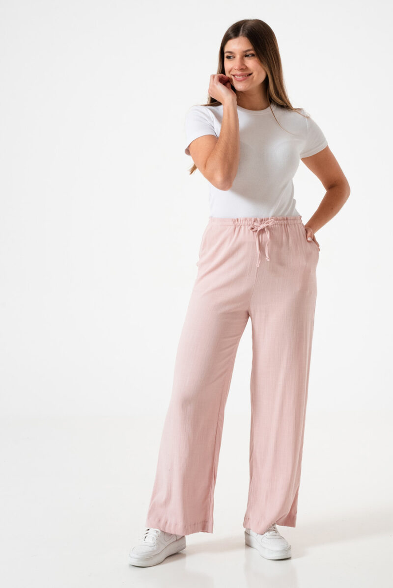 Pantalón lino con lazo Chari