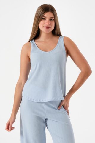 Musculosa V texturada Fendi