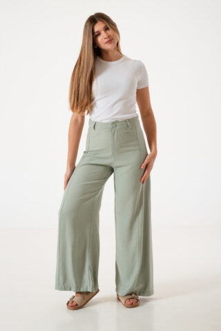 Pantalón Wide con recortes Ganni