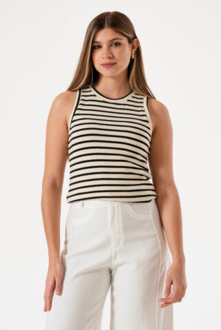 Musculosa Tejida Rayada Paris