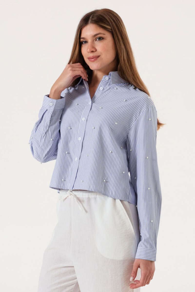 Camisa Rayada Perlas