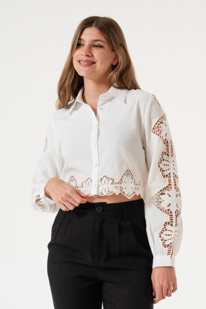 Camisa Broderie Calado