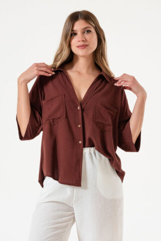 Camisa con bolsillos Zara