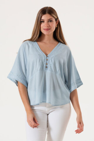 Blusa Dolman con puntilla