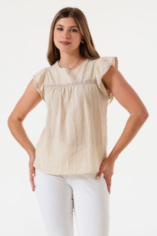 Blusa Cotton con puntilla