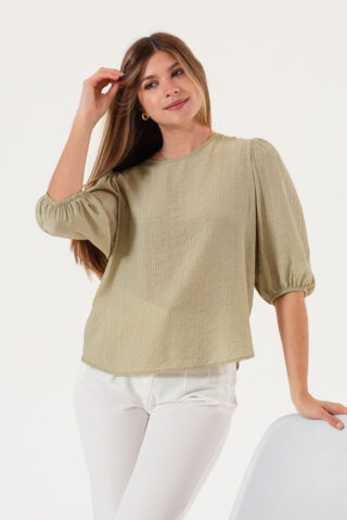 Blusa Wrinkled con lazo en espalda