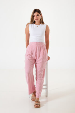 Pantalón Alforzas Sand