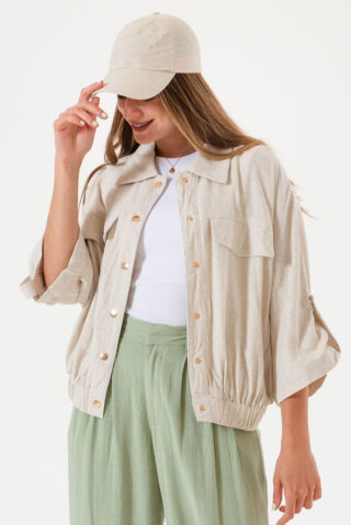 Chaqueta Lino con broches