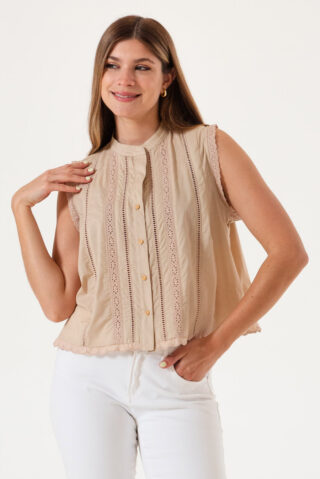 Blusa sin mangas Embrodery