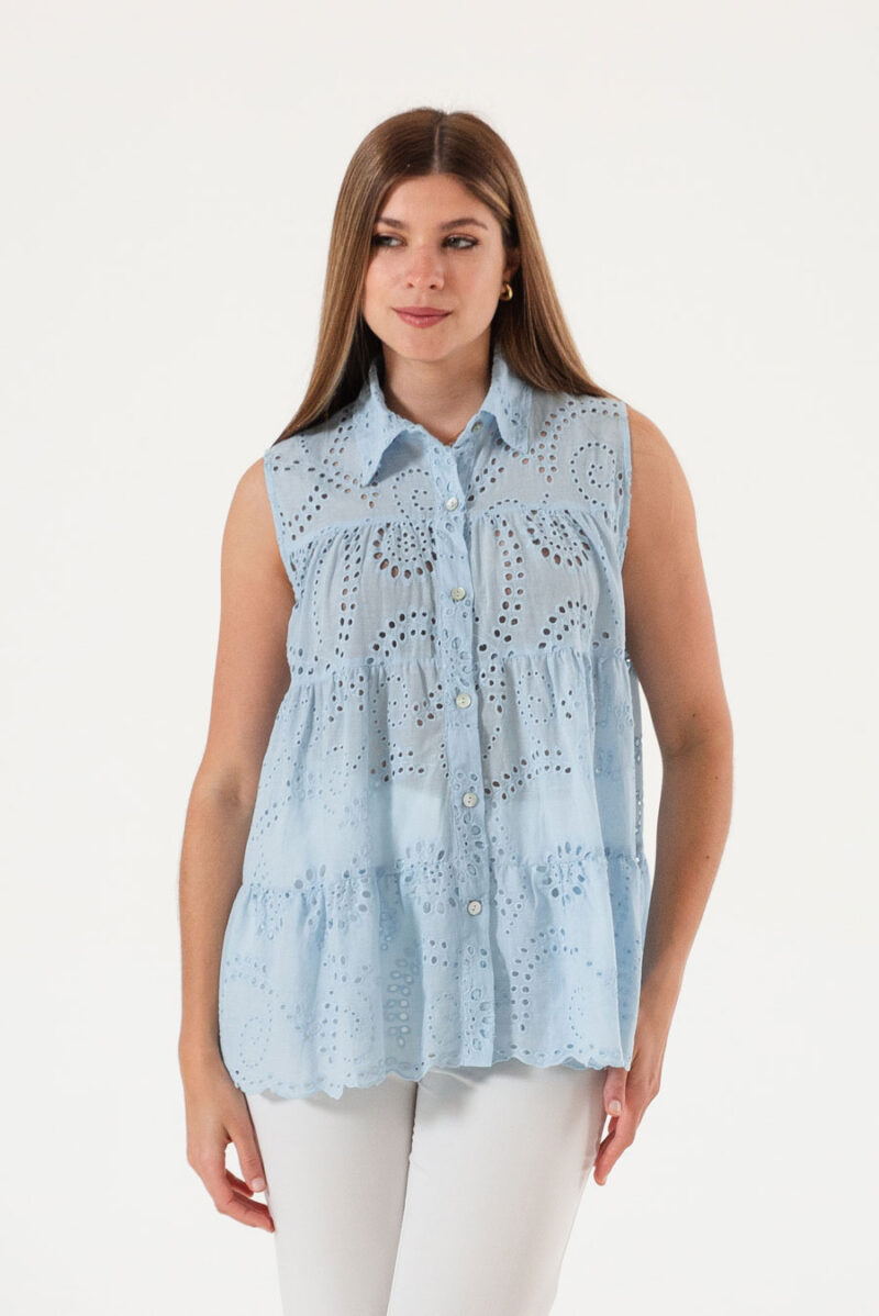 Camisa Broderie Volados