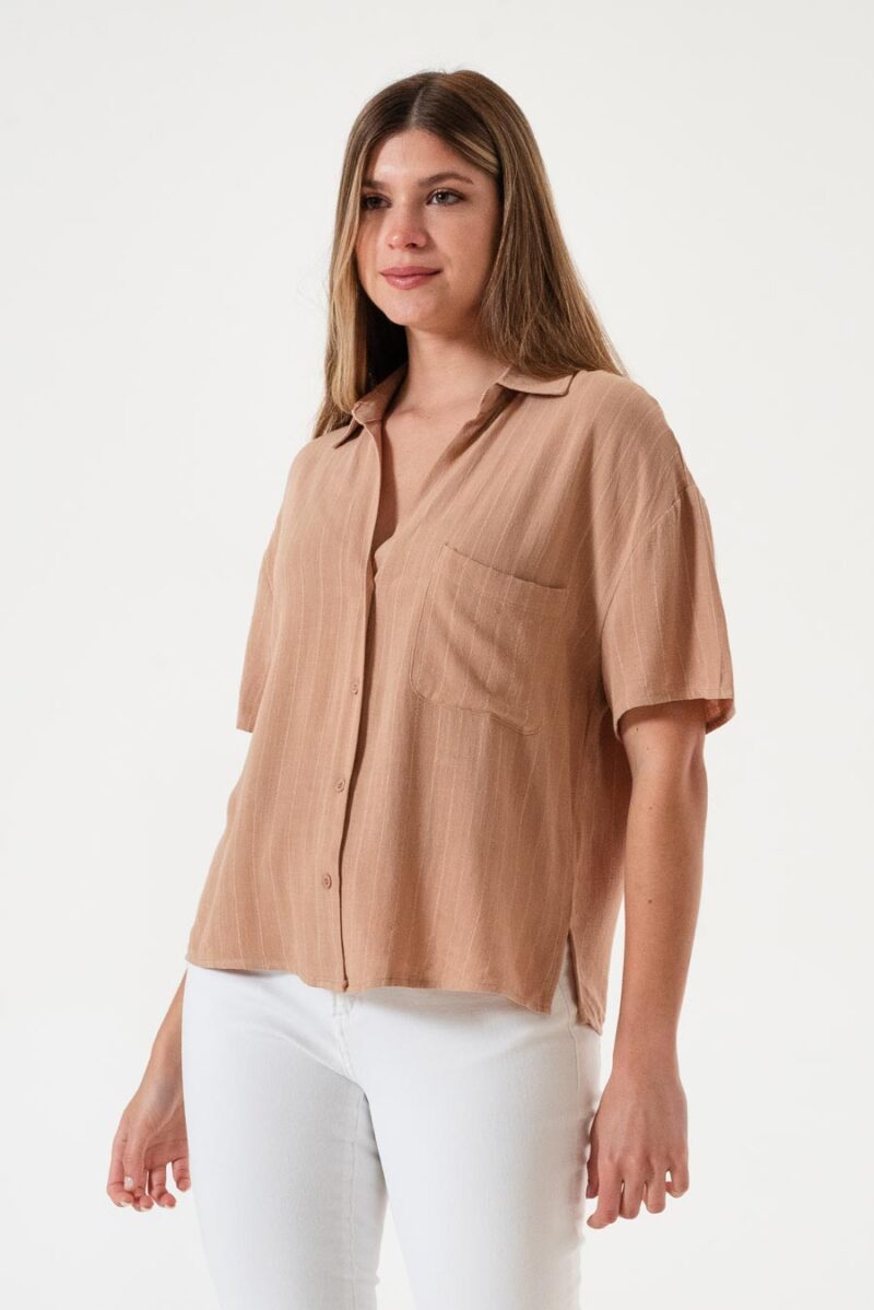 Camisa manga corta rayada