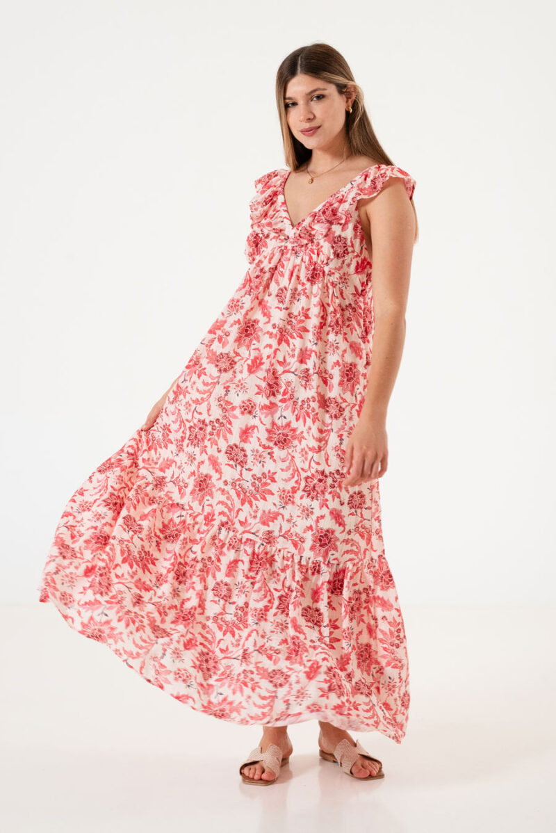 Vestido Print con volados