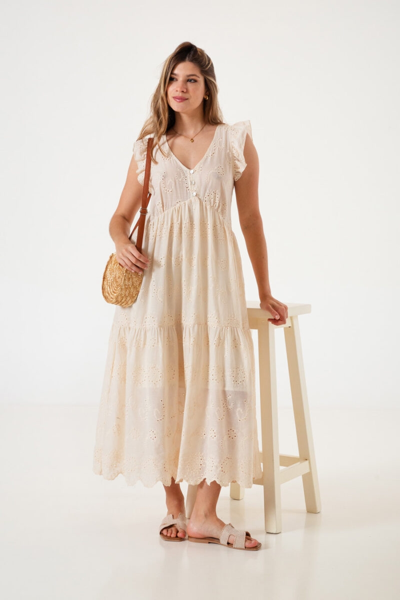 Vestido Broderie Volados