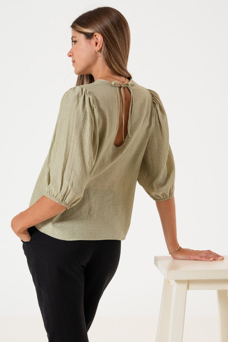 Alternative view of Blusa Wrinkled con lazo en espalda