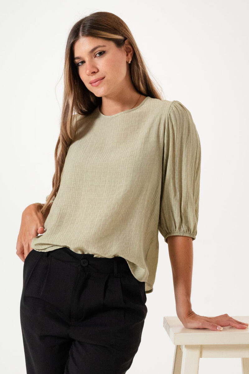 Blusa Wrinkled con lazo en espalda