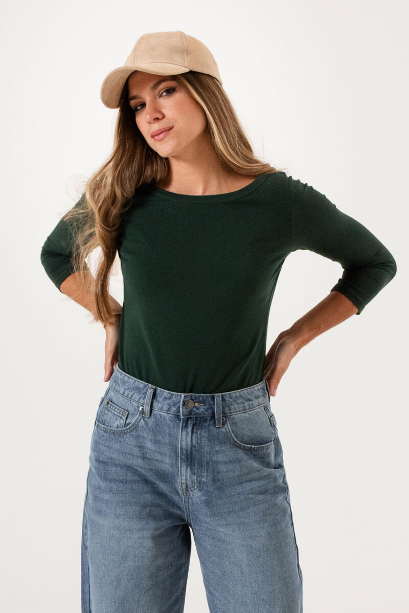 Remera Clasica 3/4 Cotton