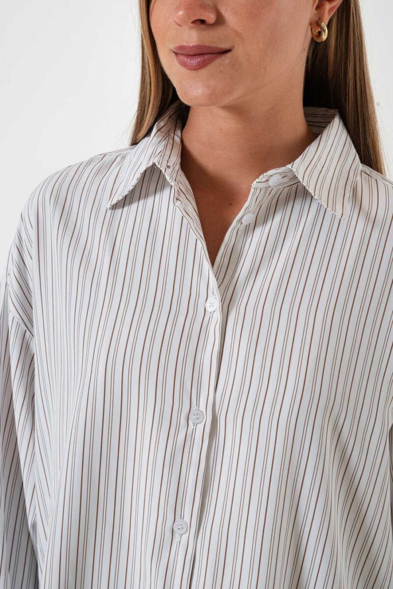 Alternative view of Maxi Camisa Diplomatic Stripes