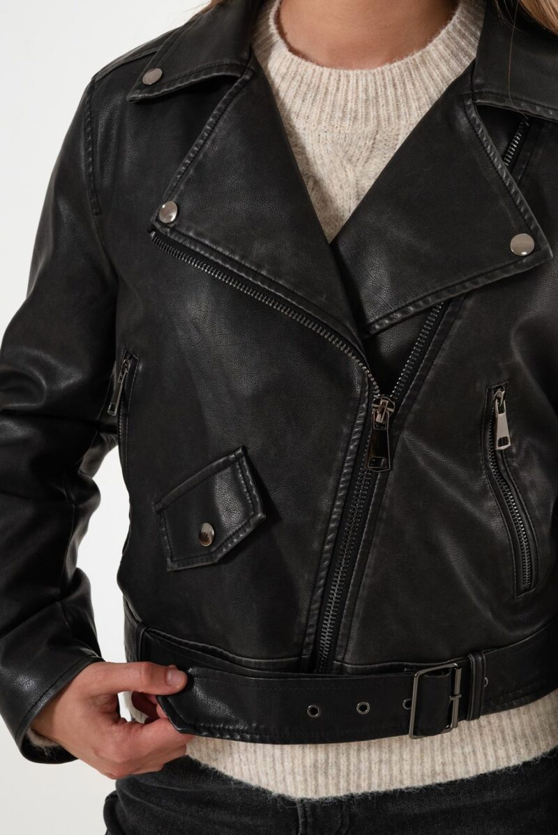 Alternative view of Campera Biker Leather Vintage
