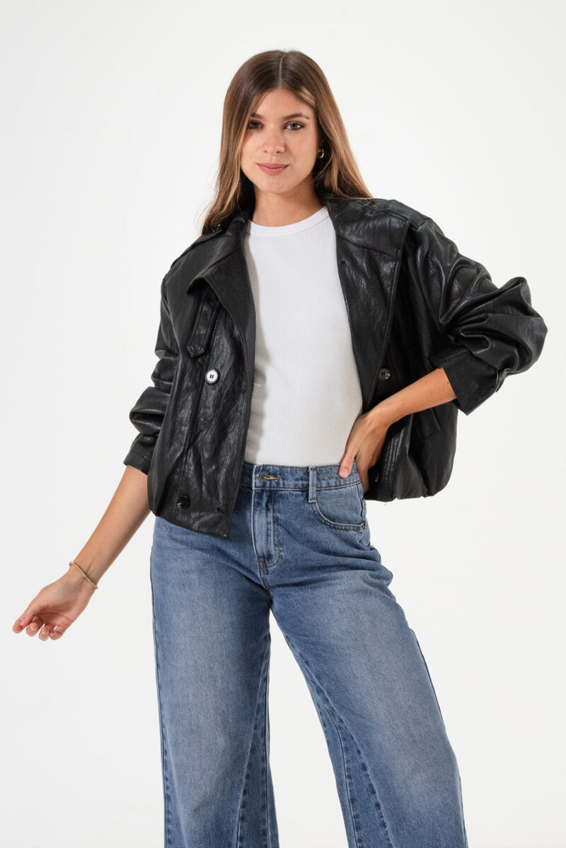 Campera Bomber Shiny Leather Chelsea