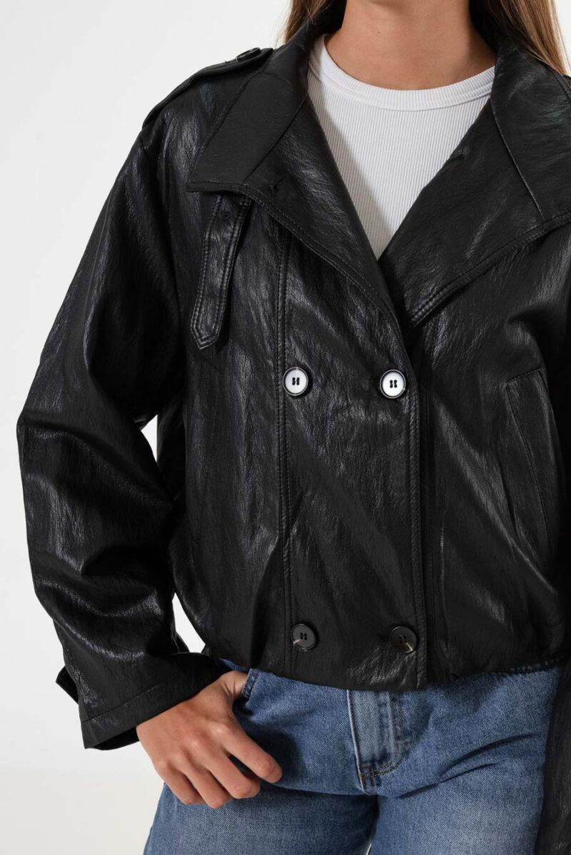 Alternative view of Campera Bomber Shiny Leather Chelsea