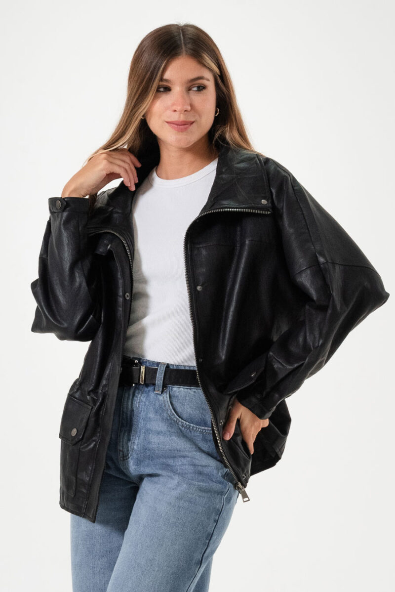 Campera Leather Oversize Brooklyn