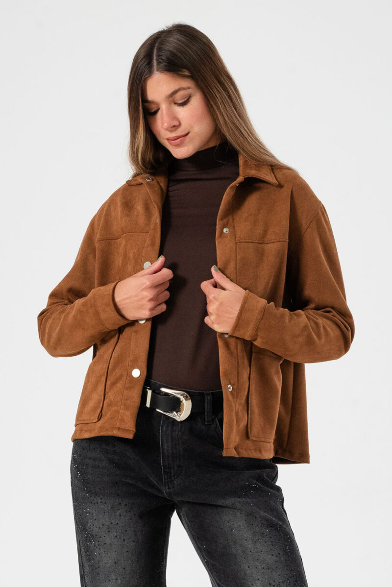 Chaqueta Suede Derby c/bolsillos