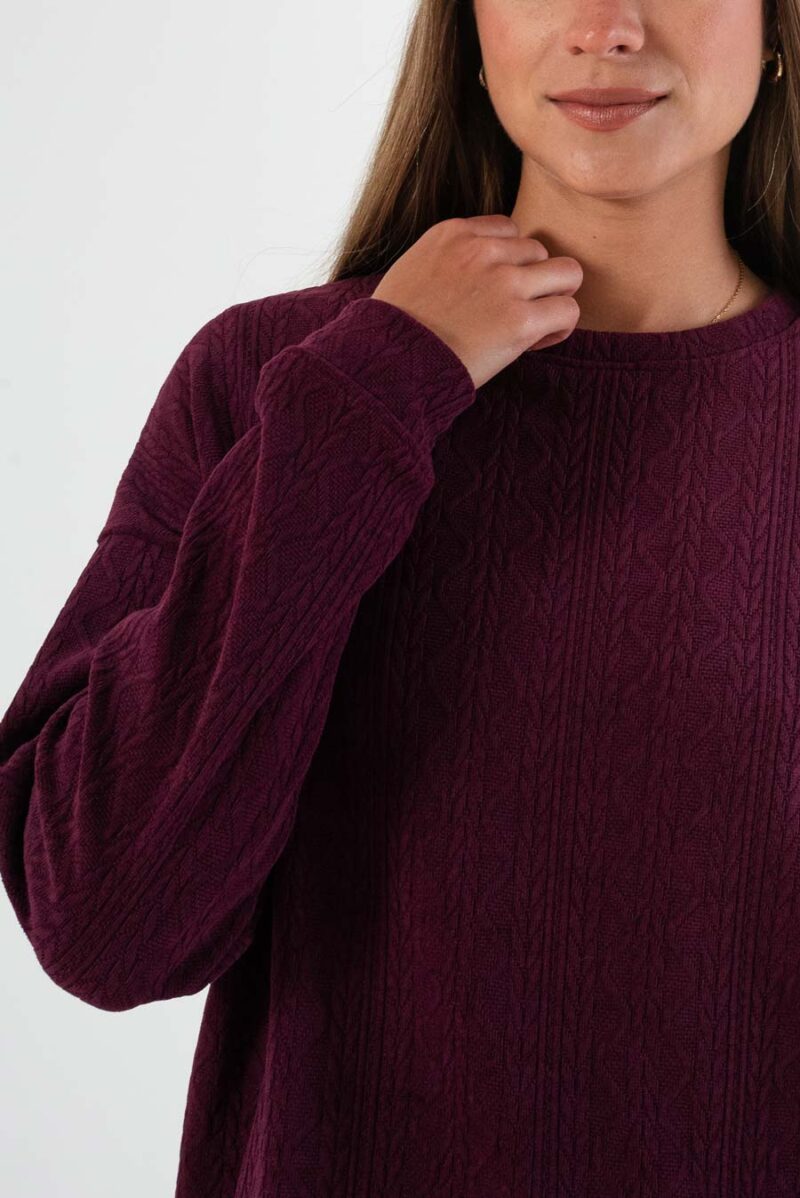Alternative view of Sweater Soft trenzado Cadiz