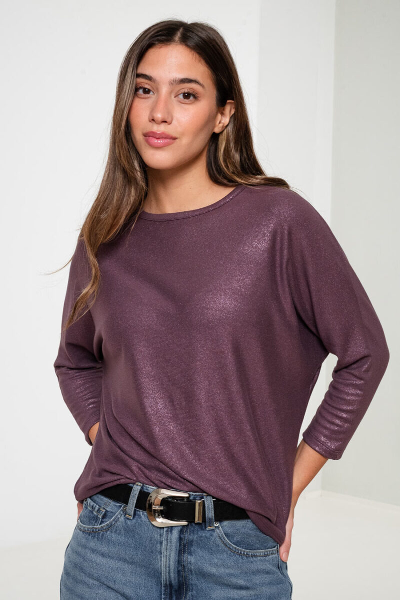Remera Lanilla Soft Lurex Nuit