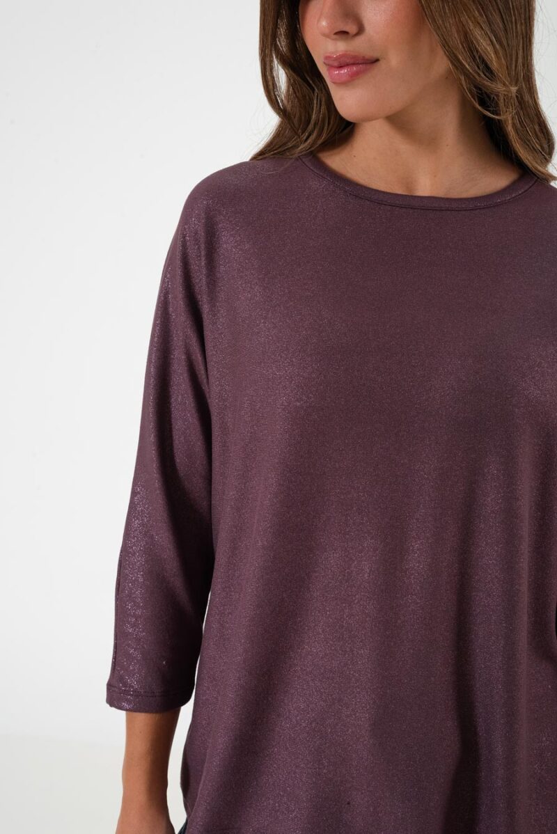 Alternative view of Remera Lanilla Soft Lurex Nuit