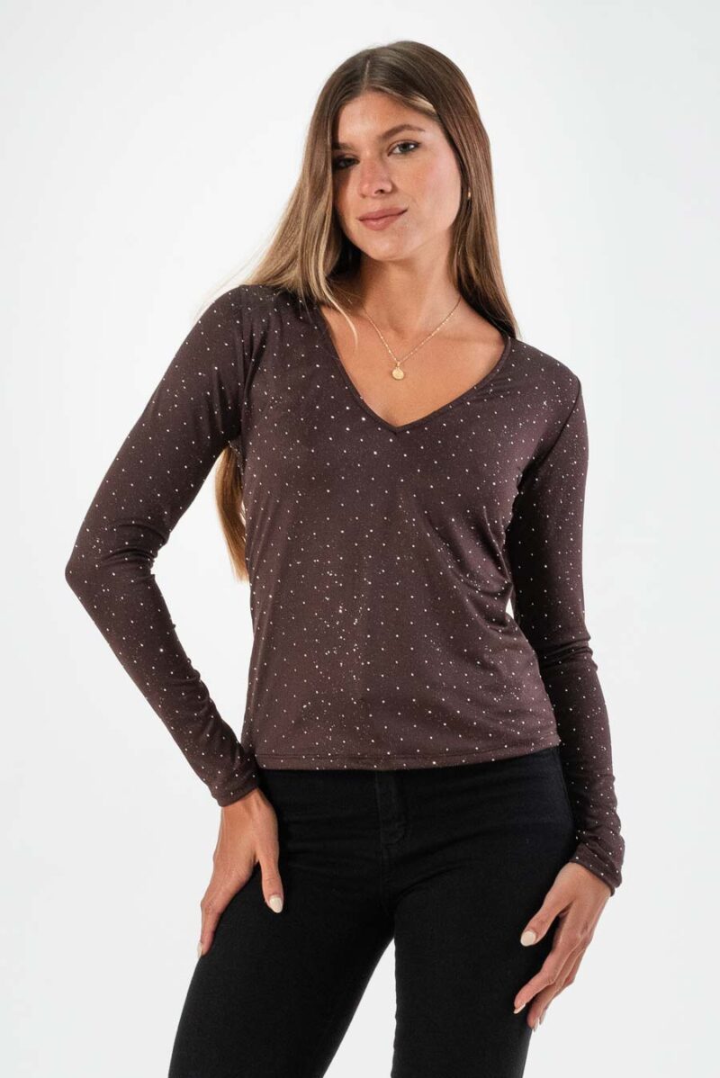 Remera V Sparkle night