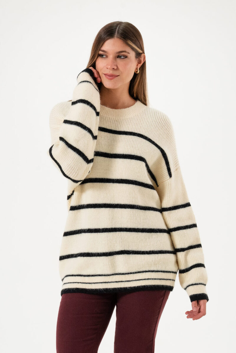 Sweater Oversize Rayado Wool